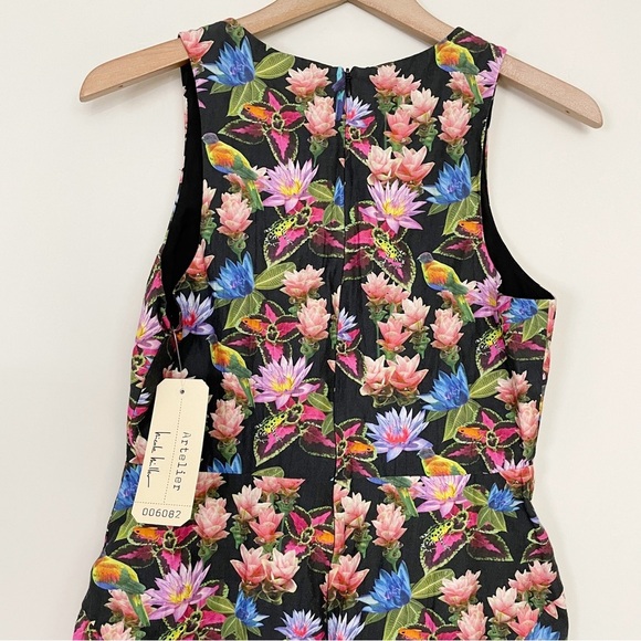 Nicole Miller X Artelier Lamanca Jungle Dress Whimsical Floral - Picture 10 of 16